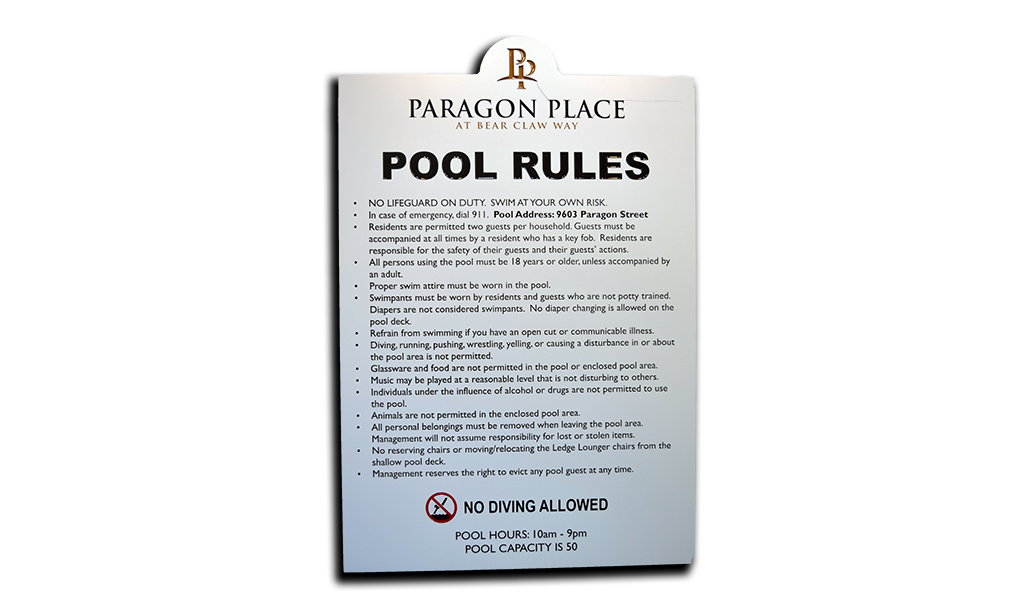 pool rules